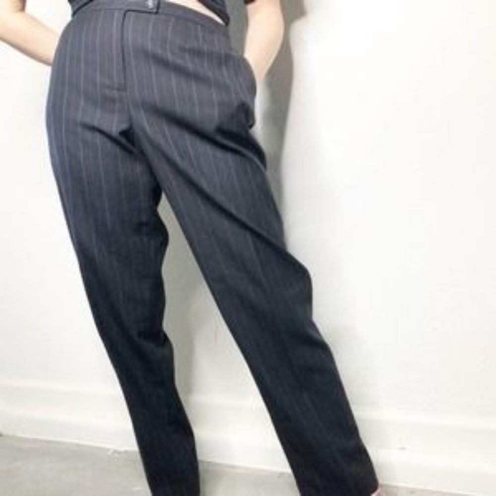 🍃VINTAGE🍃 Harve Benard Black Pinstripe Dress Pants